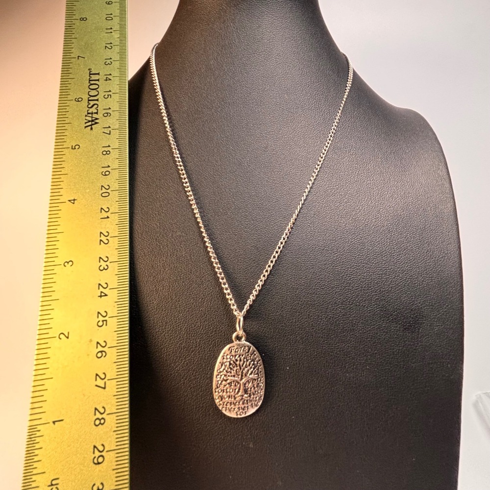 Y2K‎ Vintage Tree of Life Pendant Necklace Silver Boho Whimsygoth Goth Statement - Picture 4 of 7